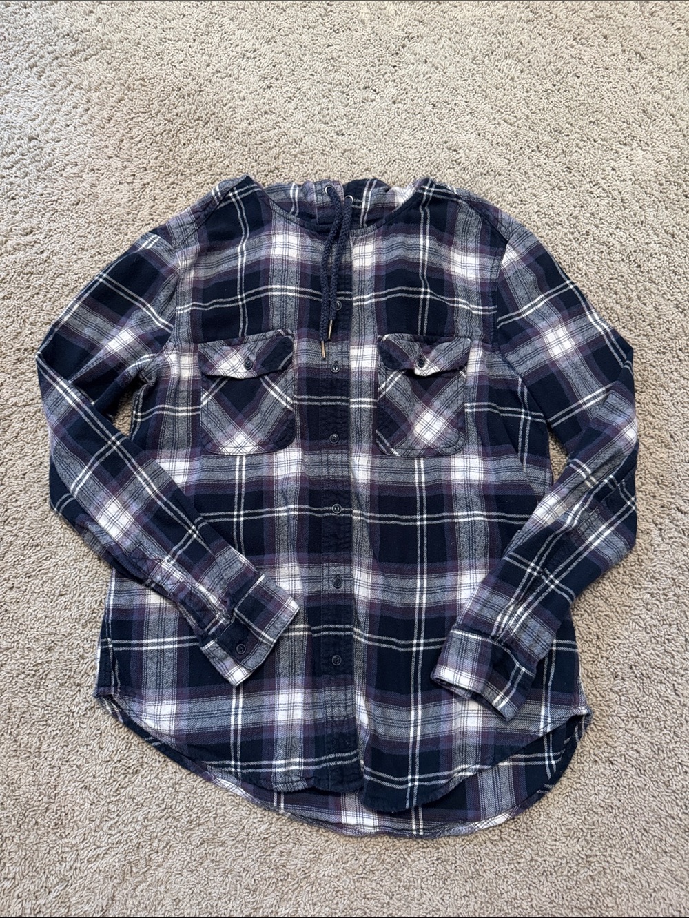 Hooded Boyfriend Fit Flannel